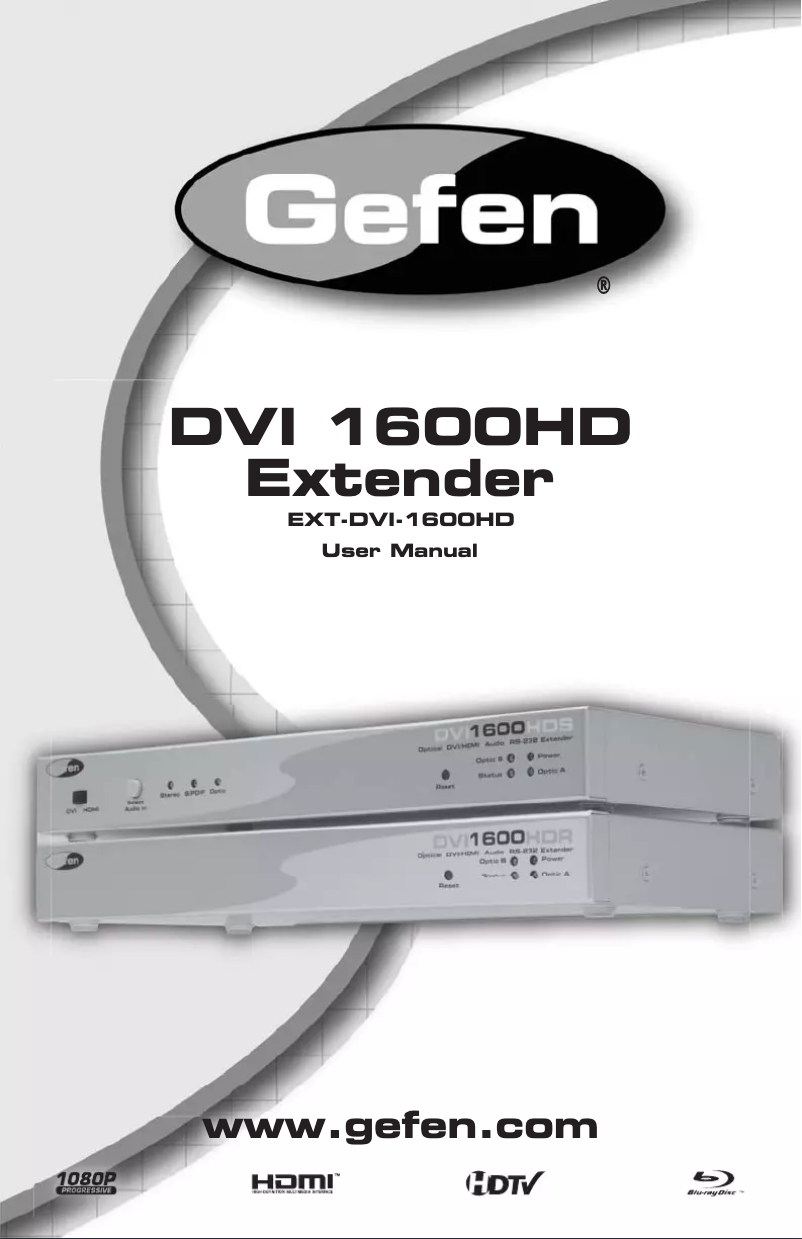 First page image of the manual for DVI-1600HD