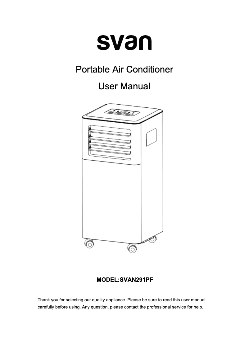 Page 1 of the manual User Manual SVAN 291PF