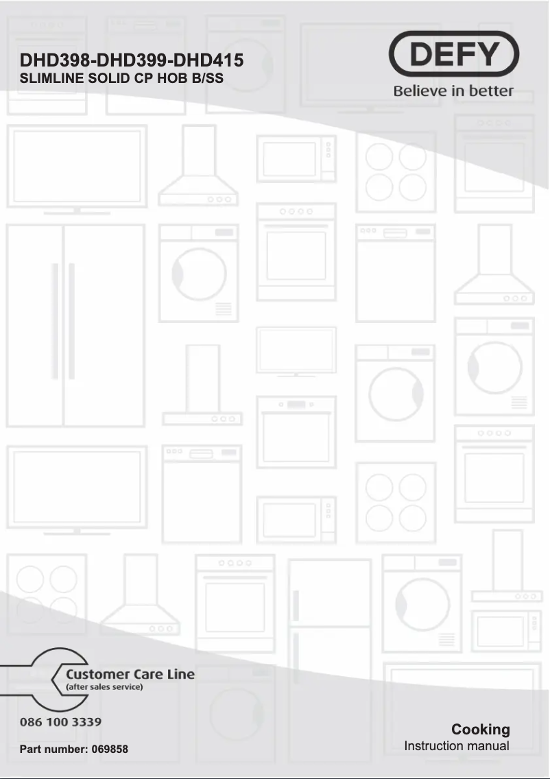 First page image of the manual for DHD415