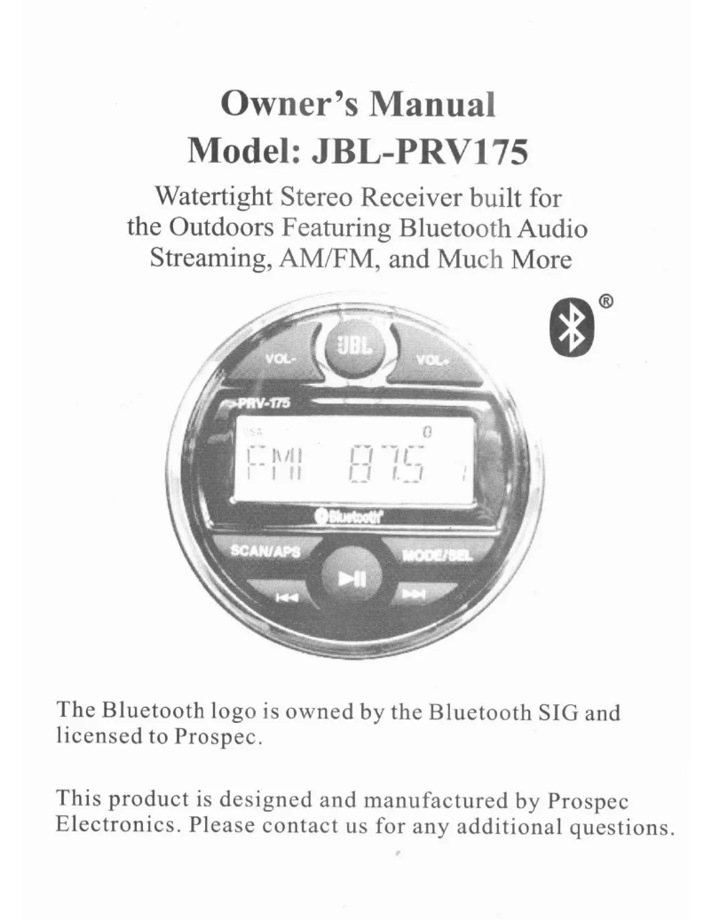 First page image of the manual for PRV-175