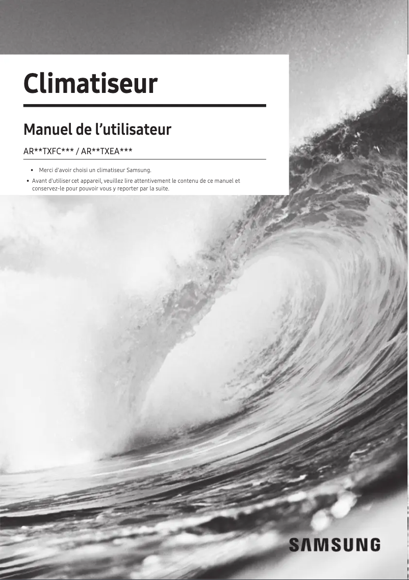 Page 1 of the manual User Manual Samsung AR24TXFCAWKX