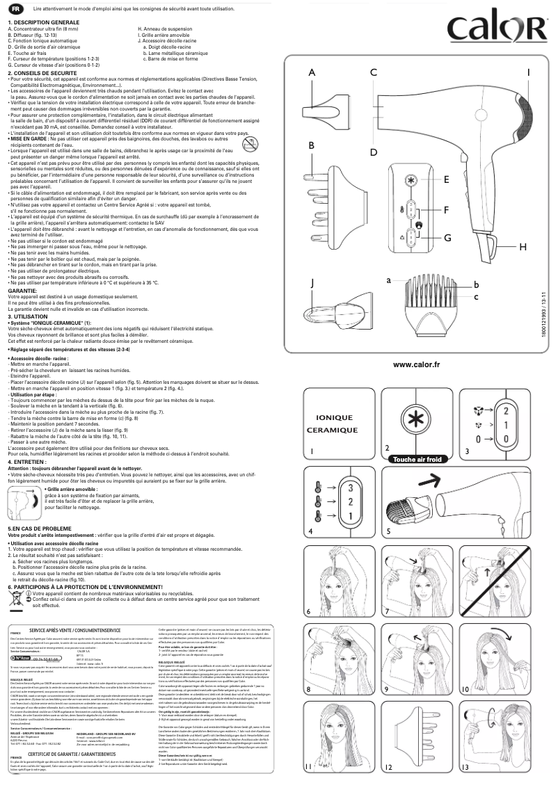 Page 1 de la notice Manuel utilisateur Calor Infinipro Volume CV8655