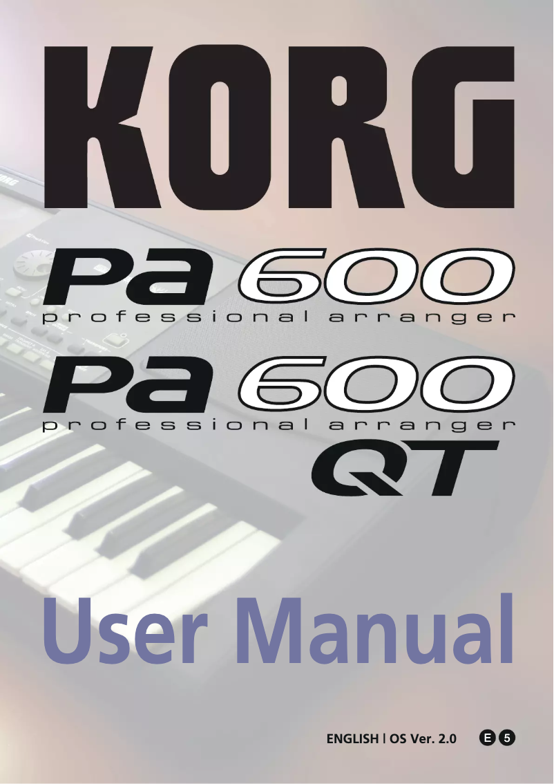First page image of the manual for Pa600 Musikant