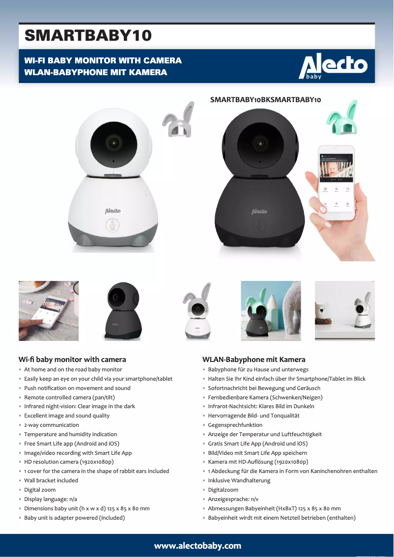 Page 1 of the manual User Manual Alecto SMARTBABY10