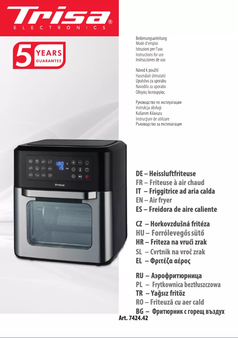 Page 1 of the manual User Manual Trisa Crisp Master 7424.4245