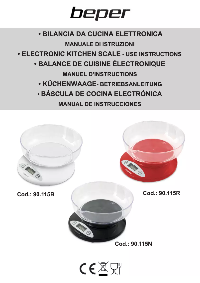 Page 1 of the manual User Manual Beper 90.115R
