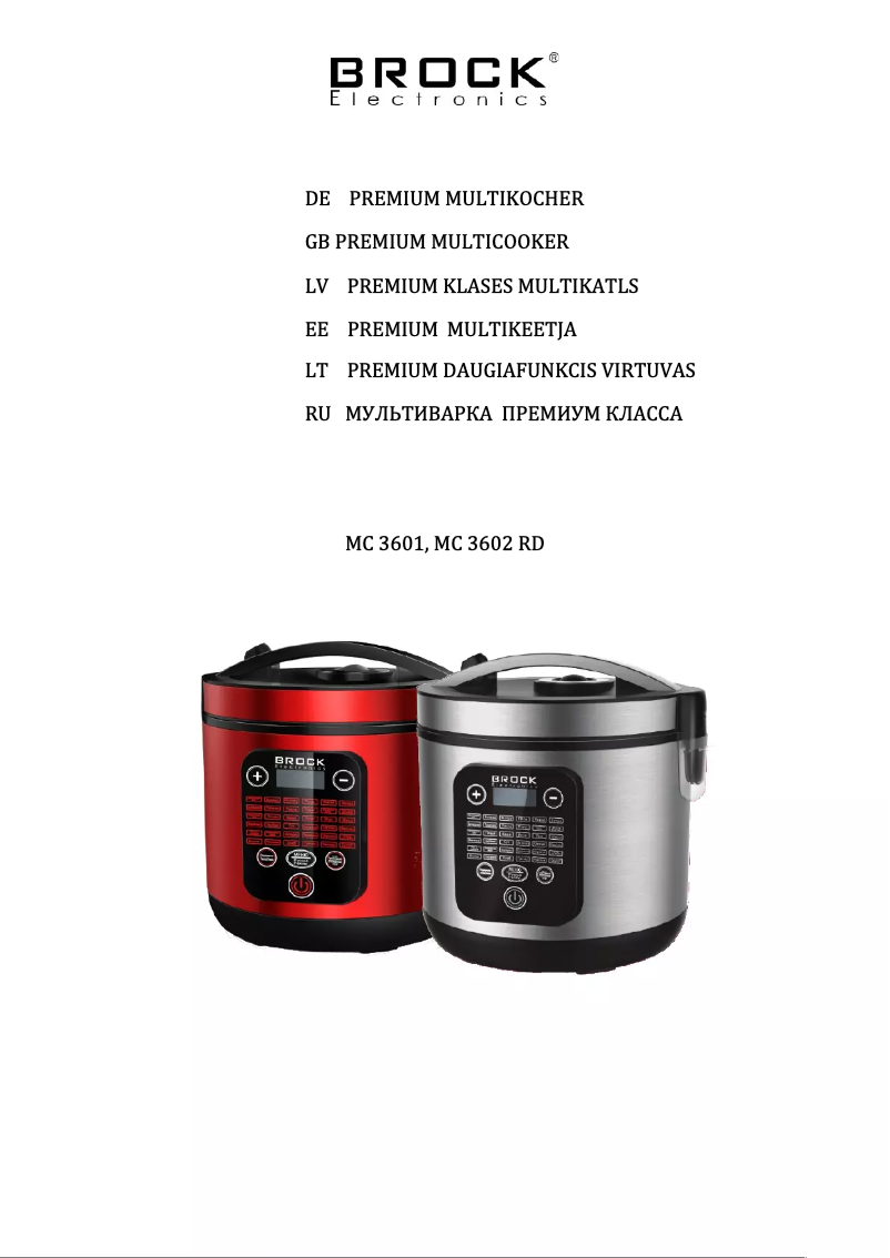 First page image of the manual for MC 1005