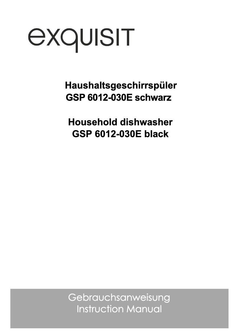 First page image of the manual for GSP6012-030E