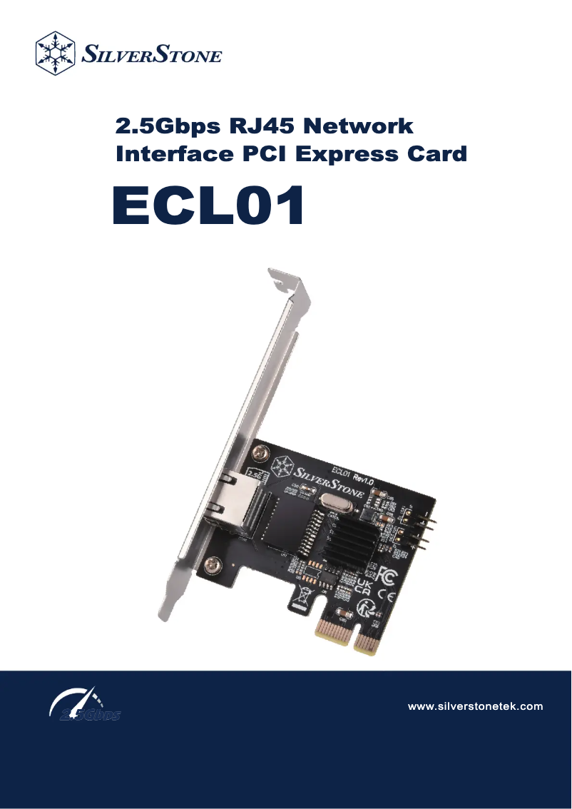 Page 1 of the manual User Manual Silverstone ECL01