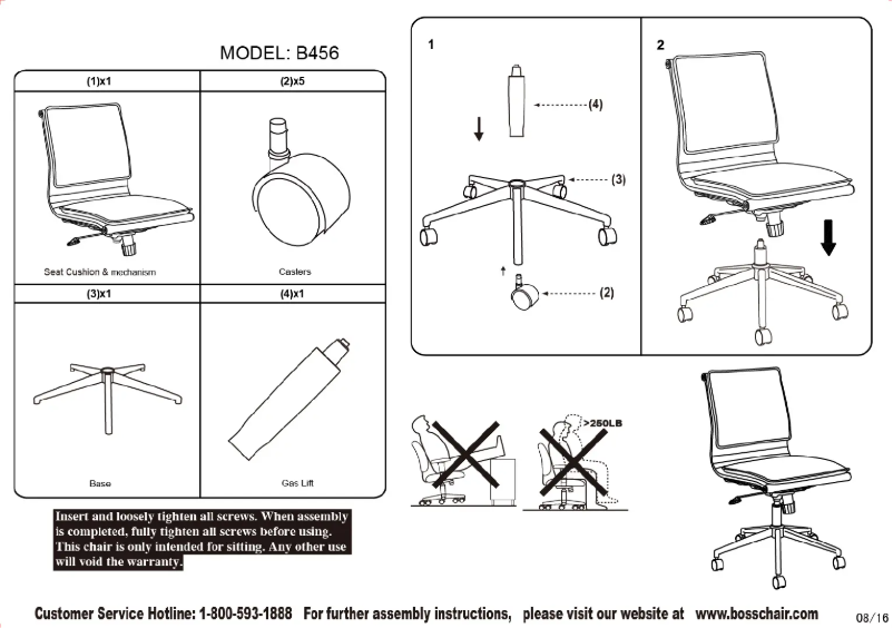 First page image of the manual for B456