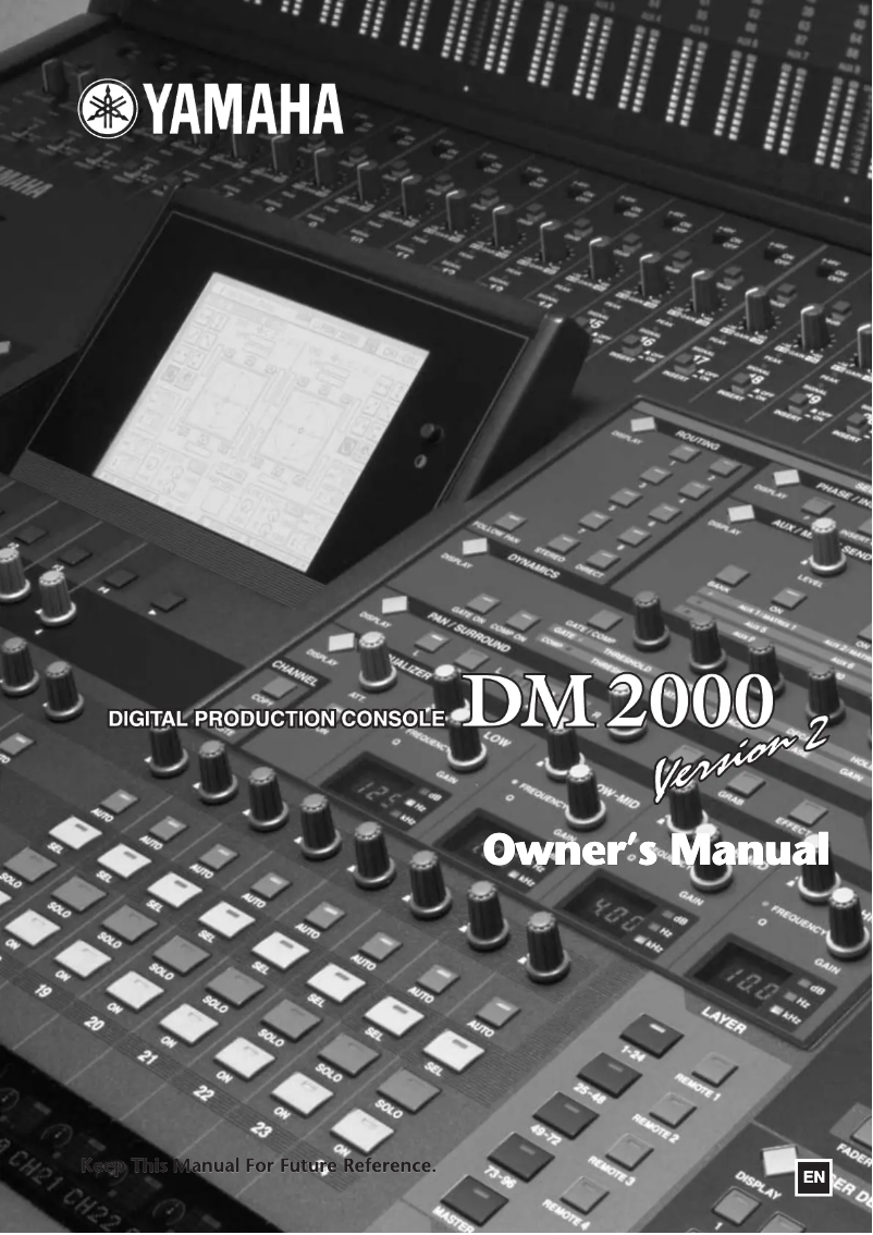 First page image of the manual for DM2000 Version 2