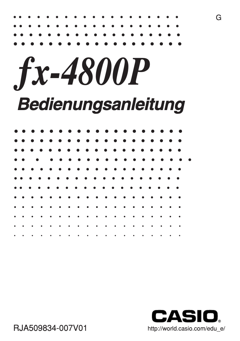 First page image of the manual for FX-4800P