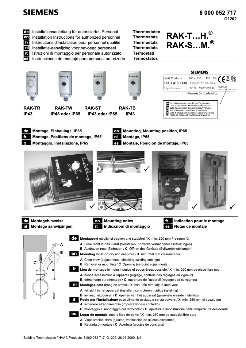 First page image of the manual for RAK-TW.5000H