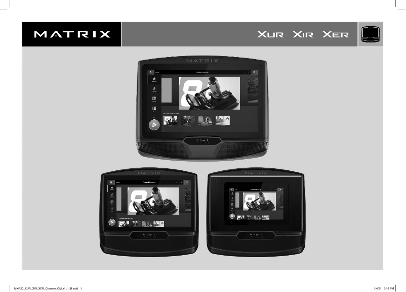 Page 1 of the manual User Manual Matrix R50 XUR