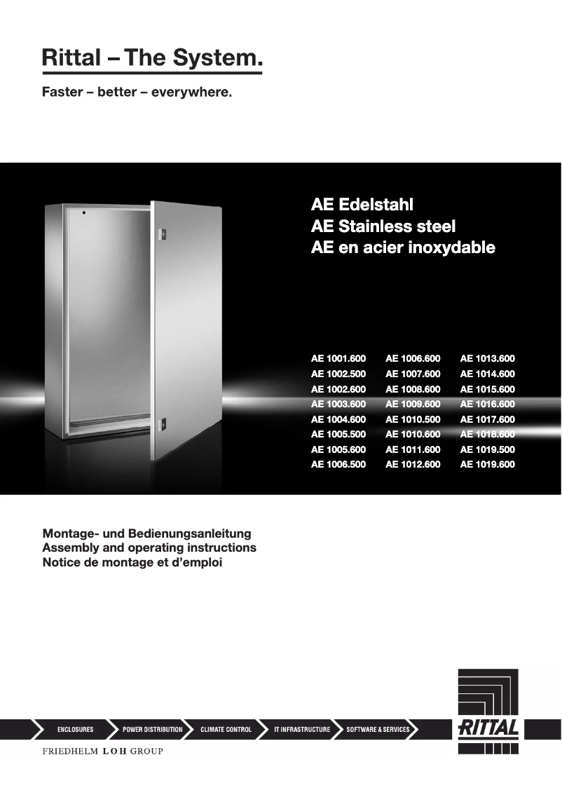 First page image of the manual for AE 1006.600