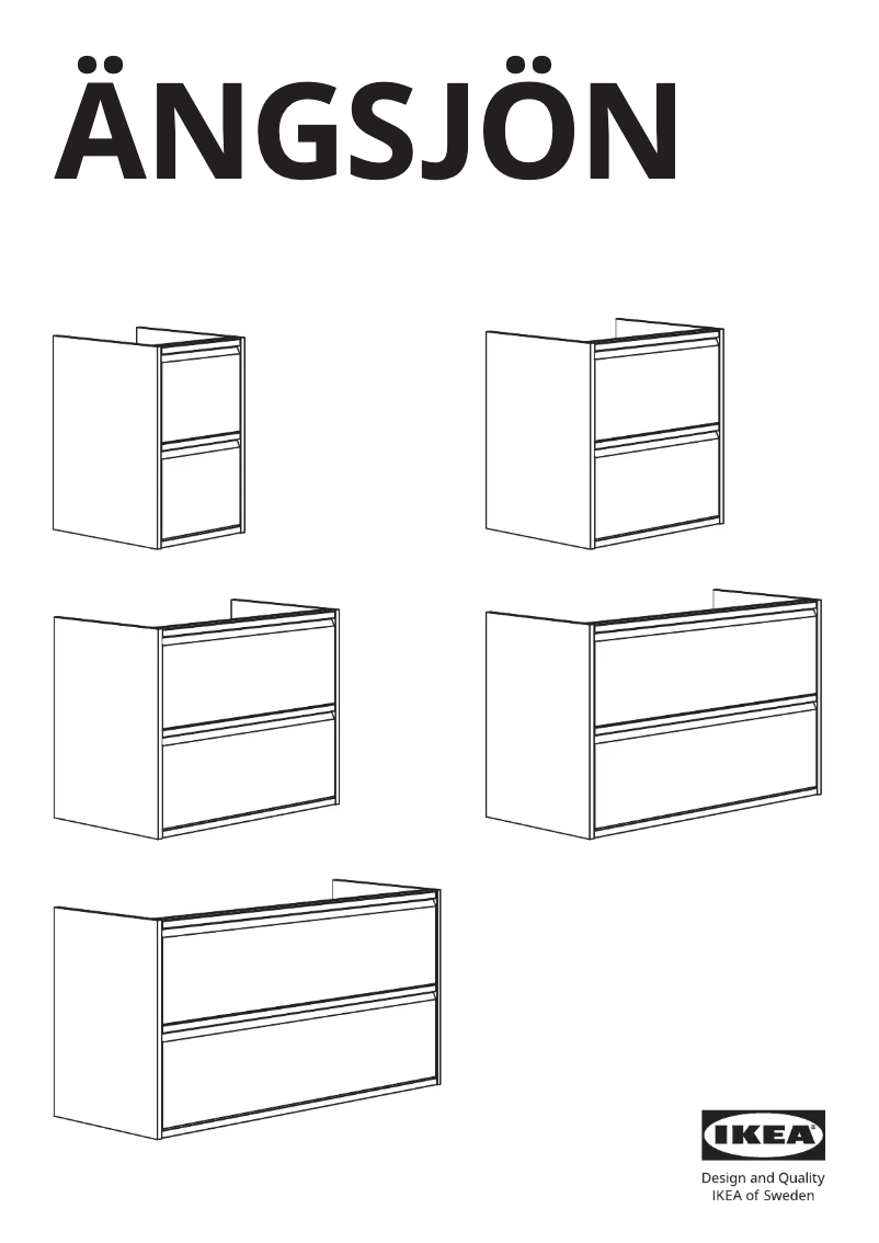 First page image of the manual for ÄNGSJÖN 705.350.89