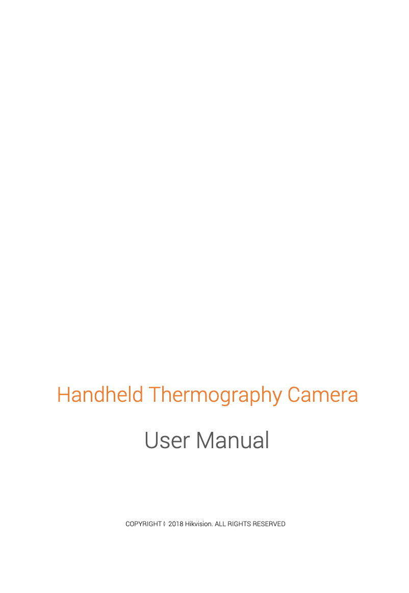 Page 1 of the manual User Manual Hikvision DS-2TP31-3AUF