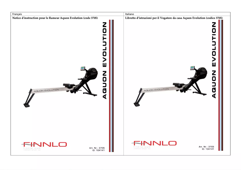 First page image of the manual for Aquon Evolution