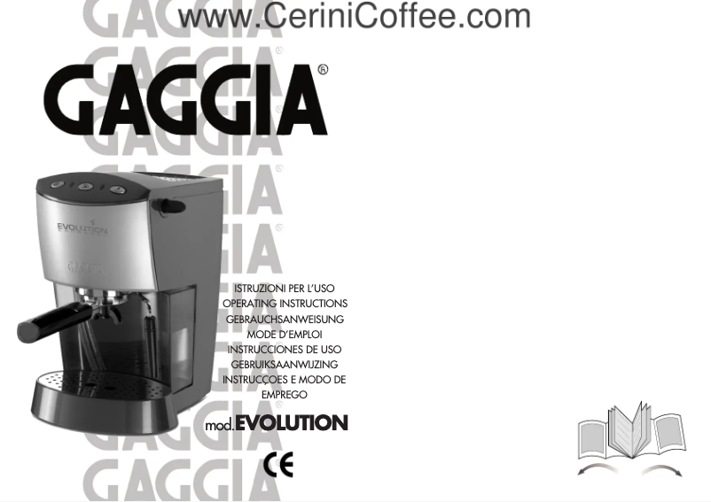 Page 1 of the manual User Manual Philips Saeco Evolution ER 157