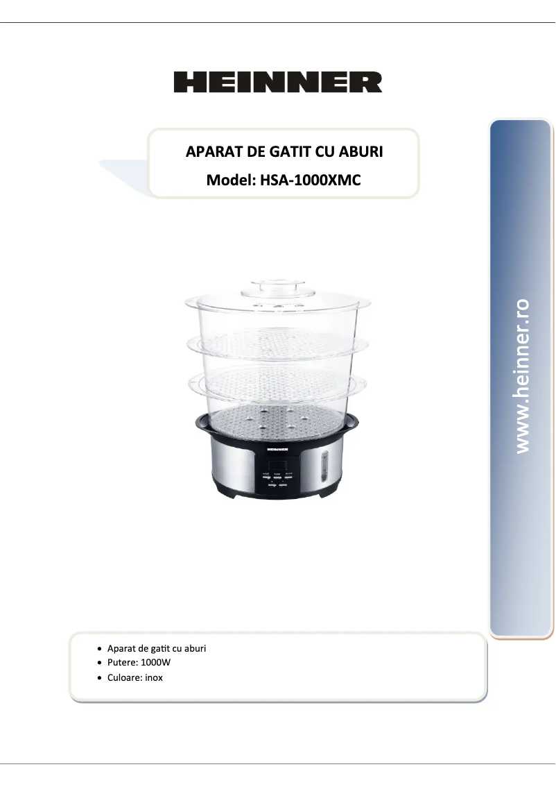 Page 1 of the manual User Manual Heinner HSA-1000XMC