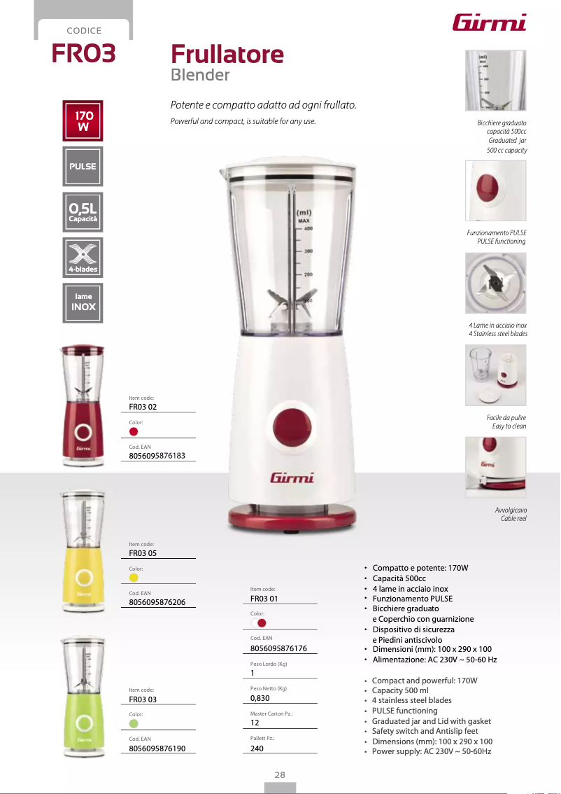 First page image of the manual for FR03