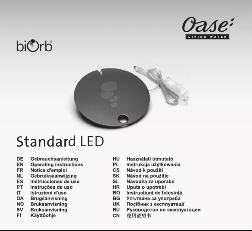 Page 1 of the manual User Manual Oase biOrb FLOW 30