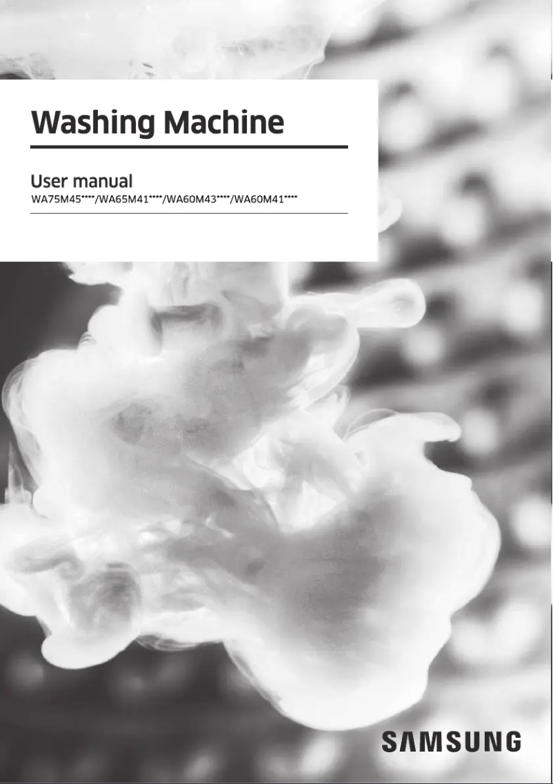 Page 1 of the manual User Manual Samsung WA65M4101HV