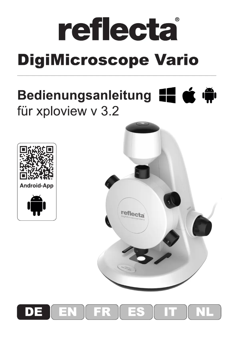 Page 1 of the manual User Manual Reflecta DigiMicroscope Vario