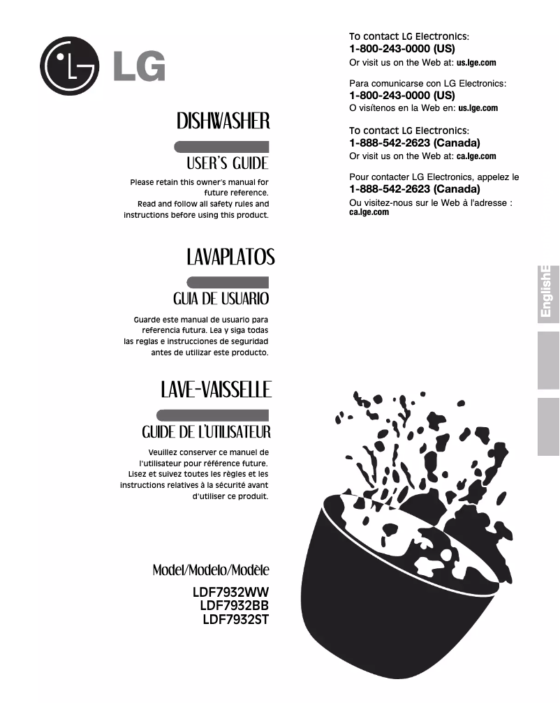 First page image of the manual for LDF7932ST