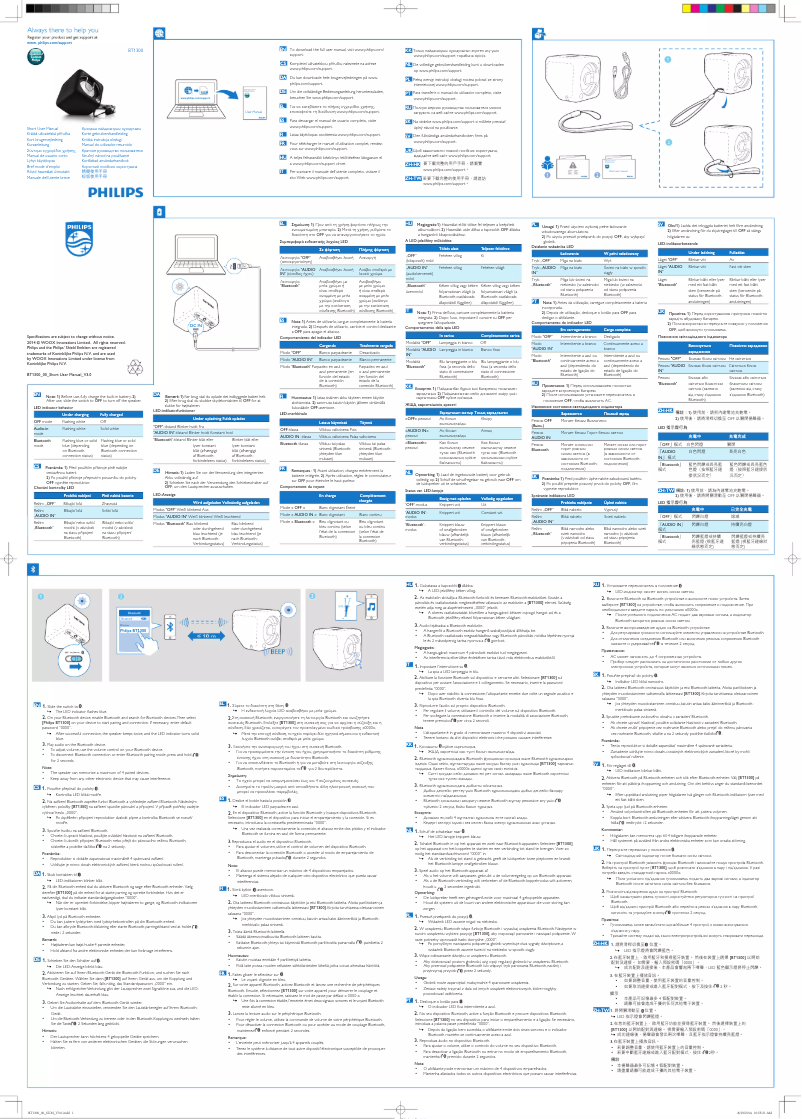 Image de la première page du manuel de l'appareil BT1300L