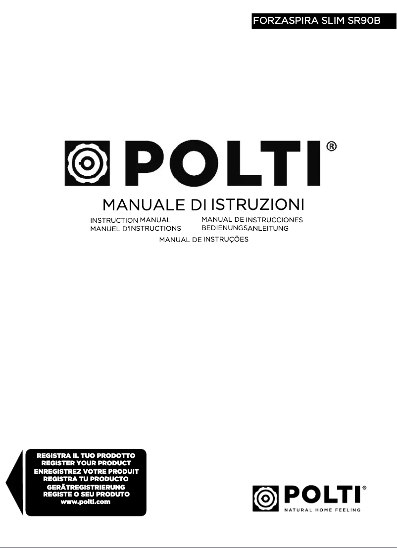 Page 1 of the manual User Manual Polti Forzaspira Slim SR90B