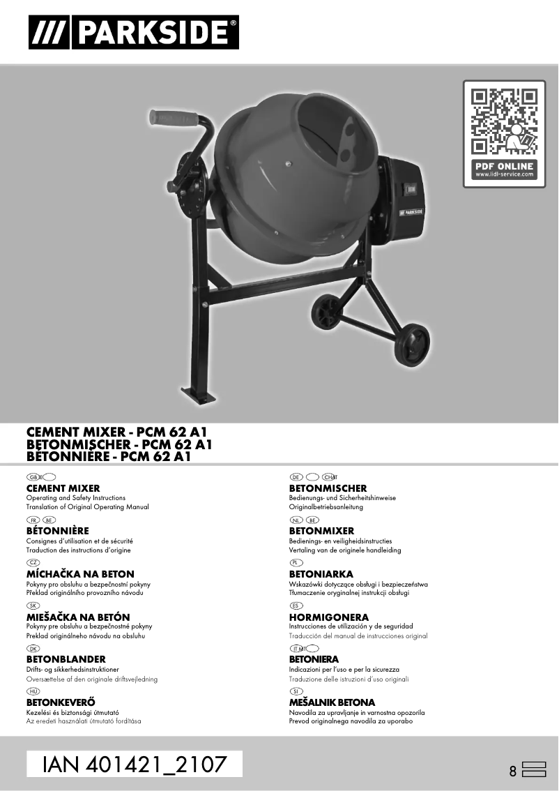 First page image of the manual for IAN 401421