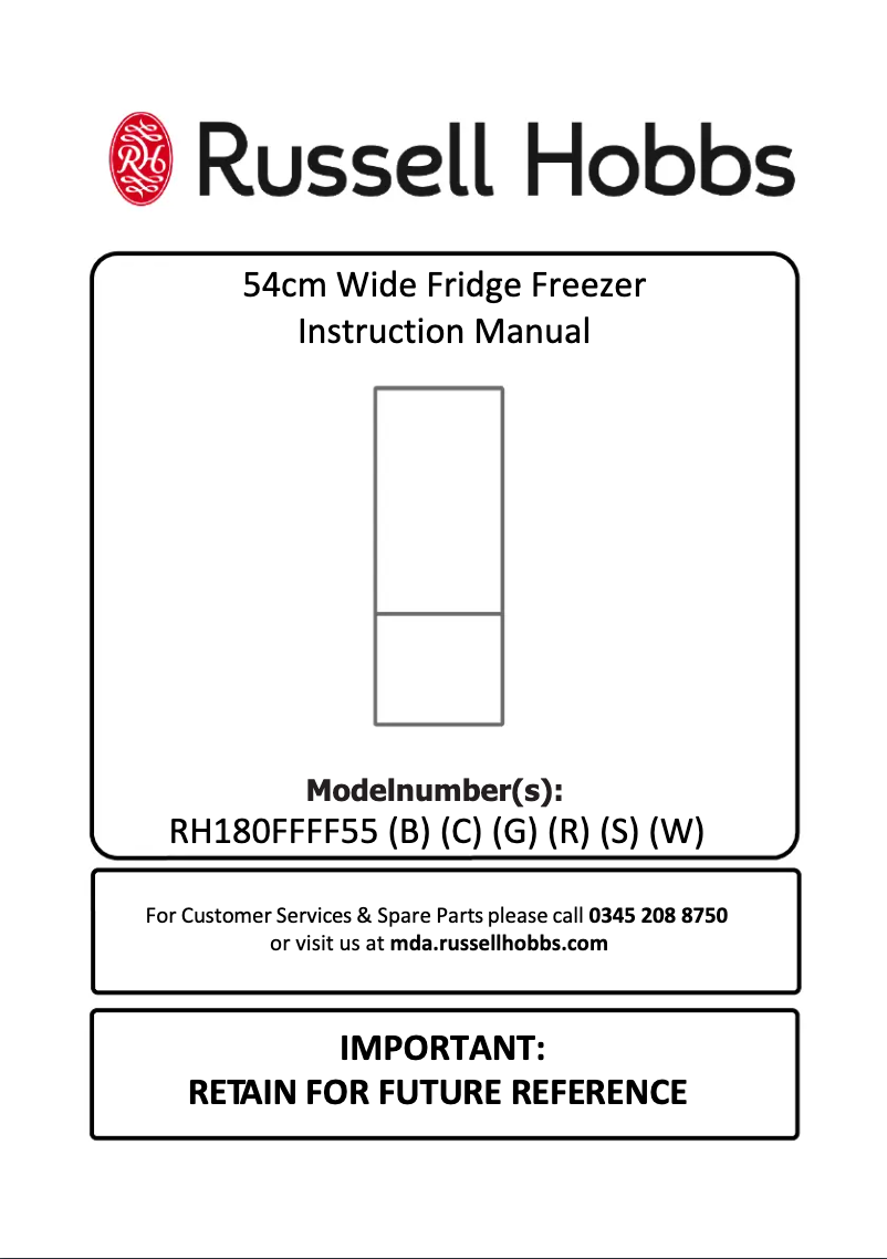 Image de la première page du manuel de l'appareil RH180FFFF55DS
