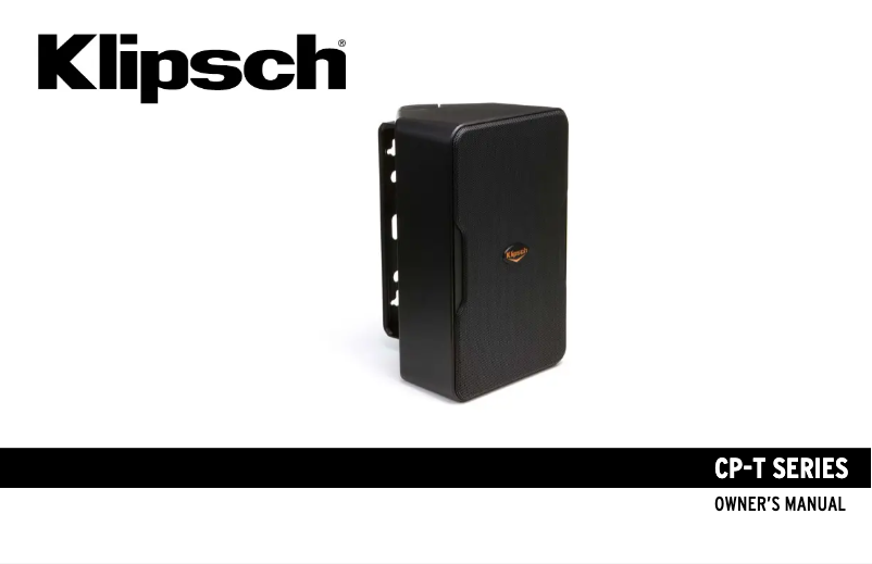 Page 1 of the manual User Manual Klipsch CP-4