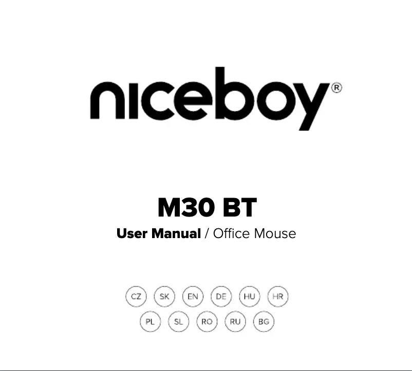 Page 1 of the manual User Manual Niceboy M30 BT