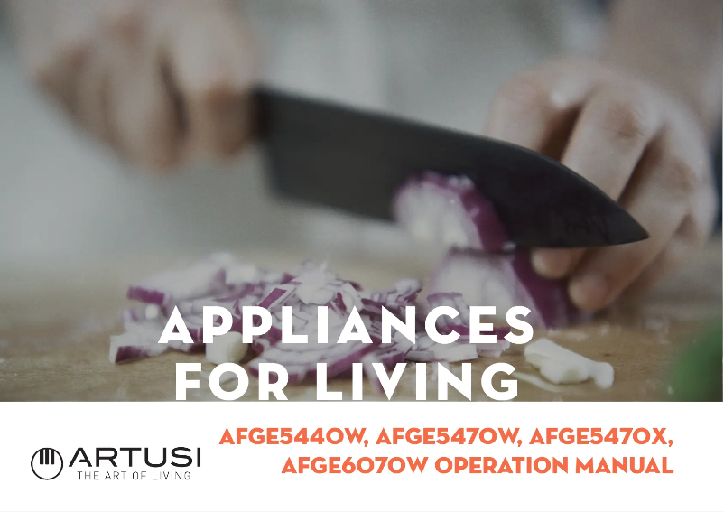 Page 1 of the manual User Manual Artusi AFGE6070W