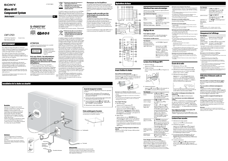 Page 1 of the manual User Manual Sony CMT-CPZ3