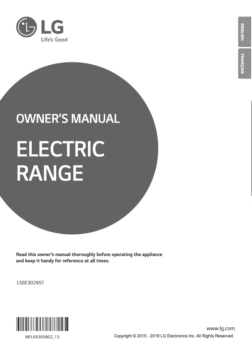 First page image of the manual for LSSE3026ST