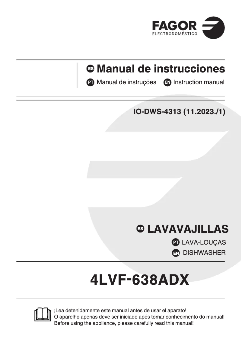 First page image of the manual for 4LVF-638ADX