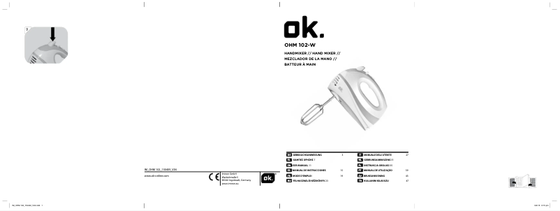 First page image of the manual for OHM 102 W