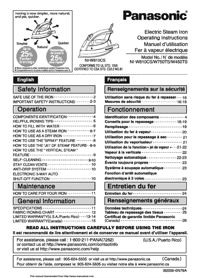 First page image of the manual for NI-W450TS