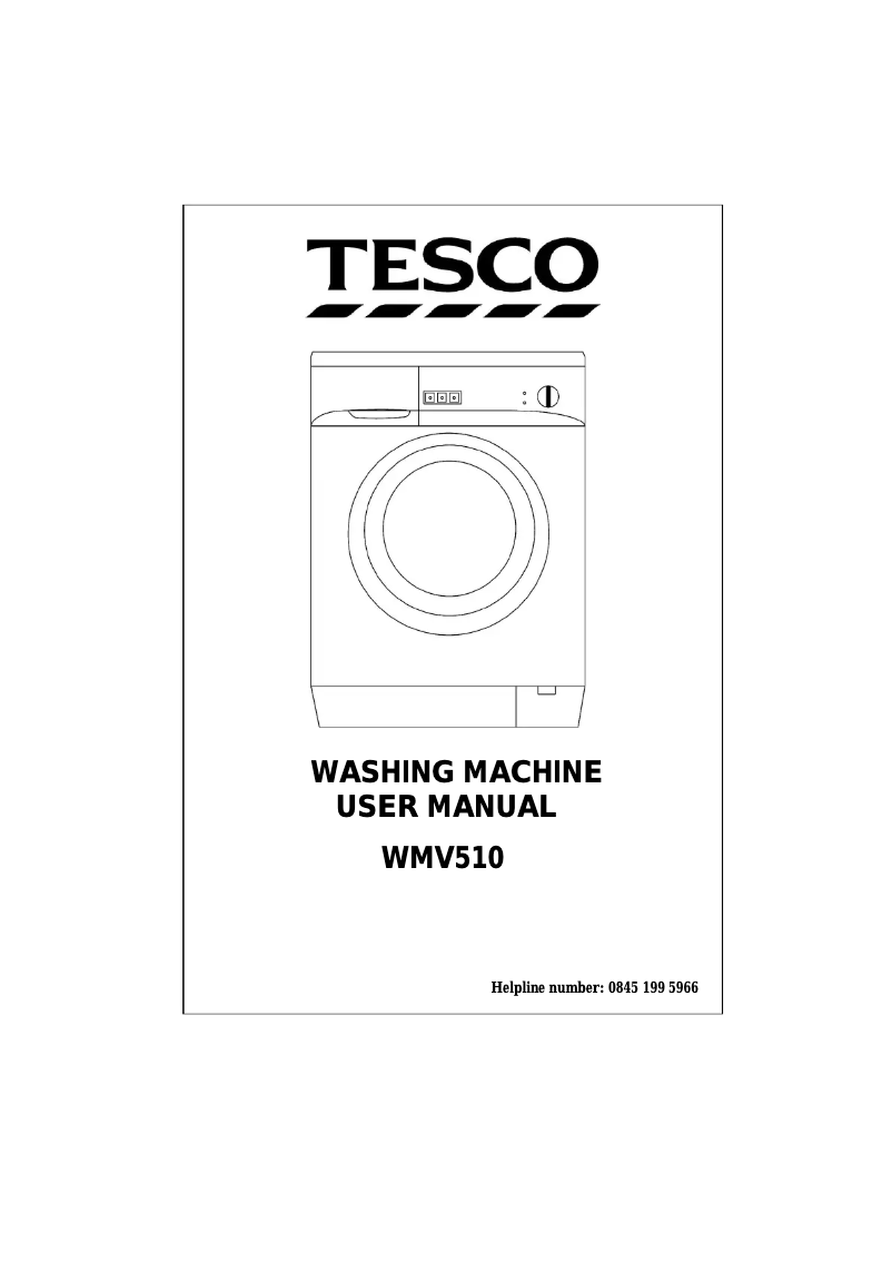 First page image of the manual for WMV510