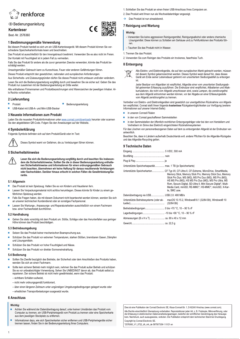 First page image of the manual for RF-PCR-150