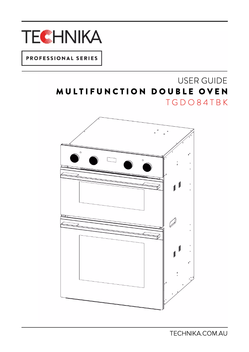 Image de la première page du manuel de l'appareil TGDO84TBK