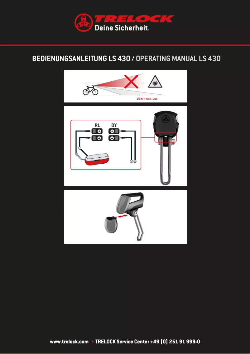 First page image of the manual for LS 430