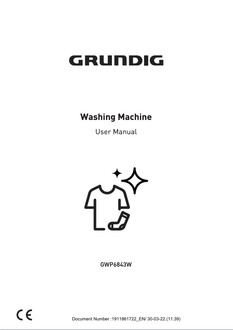 Page 1 of the manual User Manual Beko BWFT710419WB1