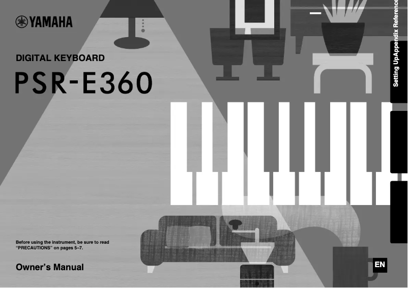 First page image of the manual for PSR-E360