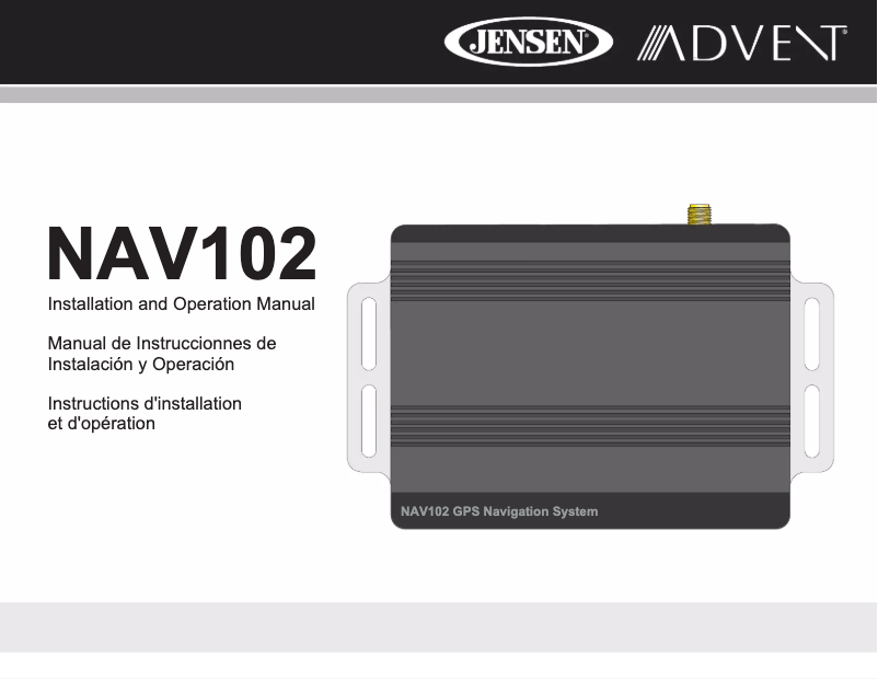 First page image of the manual for NAV102