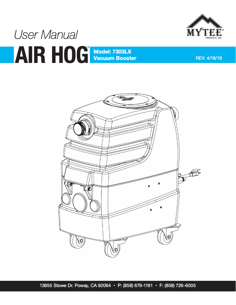 First page image of the manual for Air Hog 7303LX-230