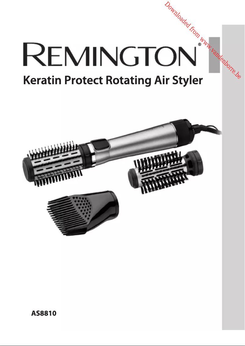 Page 1 of the manual User Manual Remington Keratin Protect AS8810